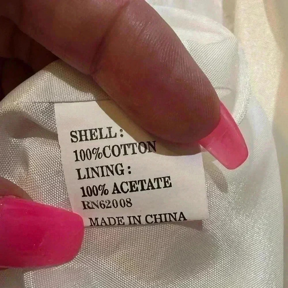 Lena Gabrielle White floral abstract embellished dinner jacket size 6 - Picture 10 of 11